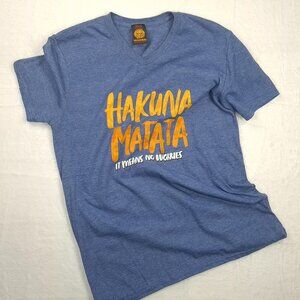 NWOT Disney Lion King Broadway Musical Hakuna Matata V-Neck Tee Shirt Medium